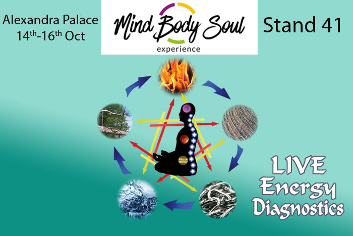 Mind Body Soul Experience 14-16th Oct 2022 Alexandra Palace - LIVE Energy Diagnostics
